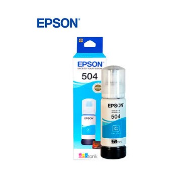 TINTA EPSON CYAN BOTELLA T504